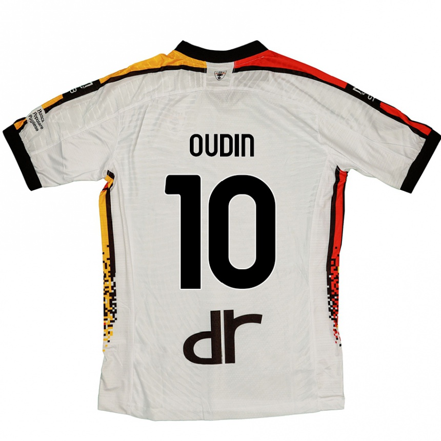 Kids Football Rémi Oudin #10 White Black Away Jersey 2024/25 T-Shirt Nz