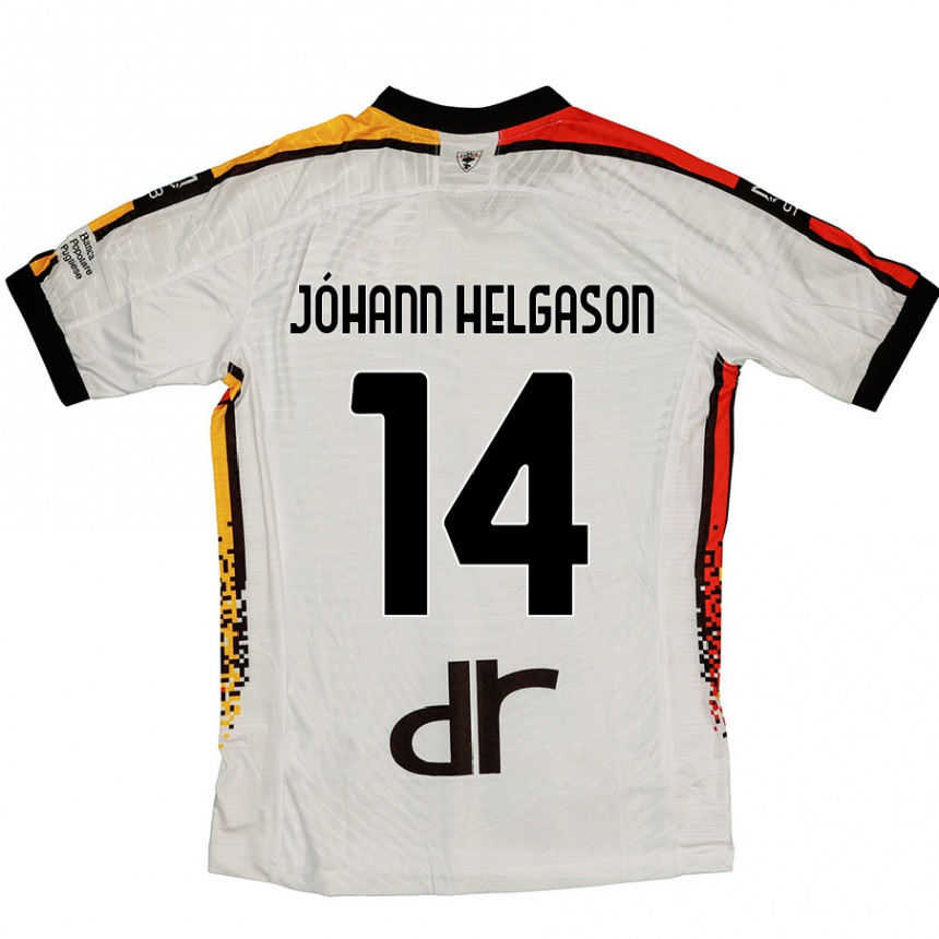 Kids Football Thórir Jóhann Helgason #14 White Black Away Jersey 2024/25 T-Shirt Nz