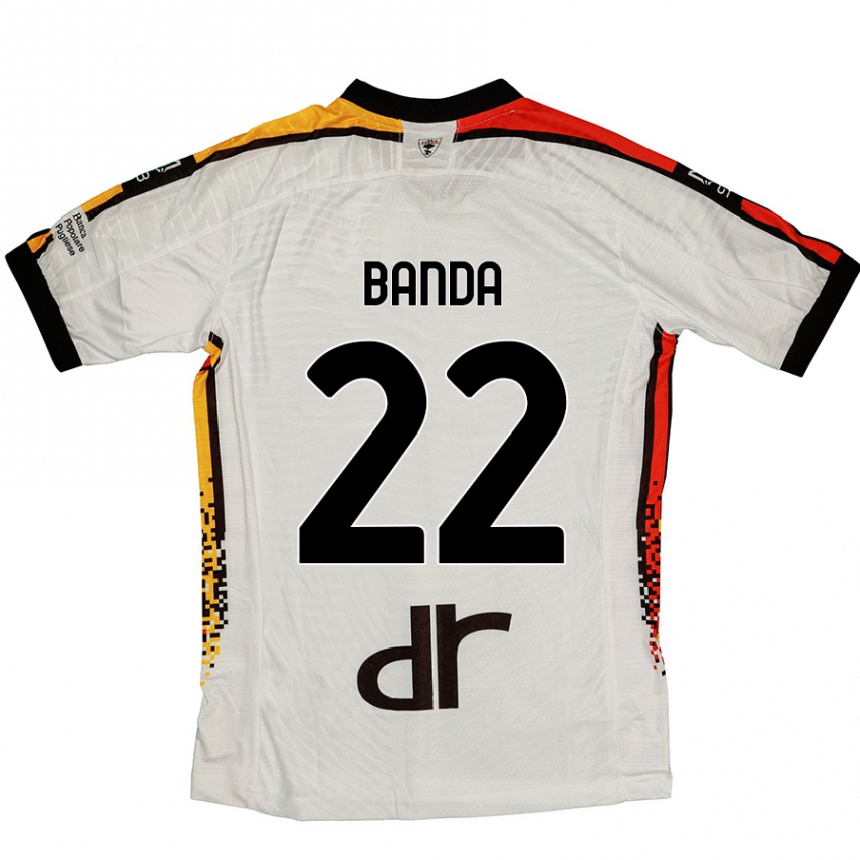 Kids Football Lameck Banda #22 White Black Away Jersey 2024/25 T-Shirt Nz