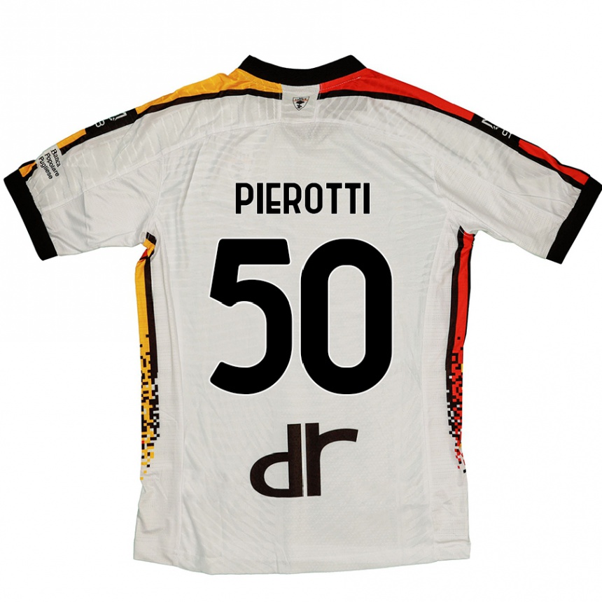 Kids Football Santiago Pierotti #50 White Black Away Jersey 2024/25 T-Shirt Nz