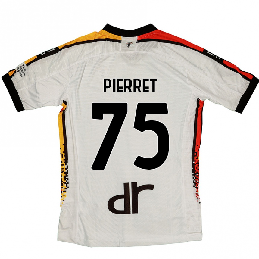 Kids Football Balthazar Pierret #75 White Black Away Jersey 2024/25 T-Shirt Nz