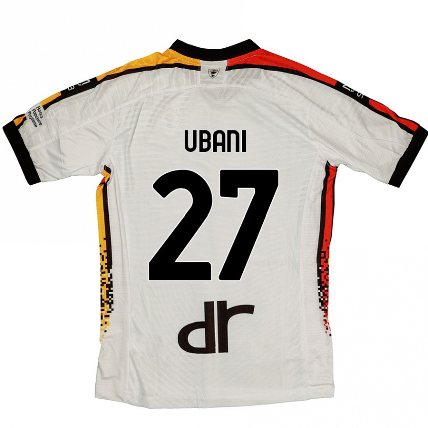 Kids Football Marlon Ubani #27 White Black Away Jersey 2024/25 T-Shirt Nz