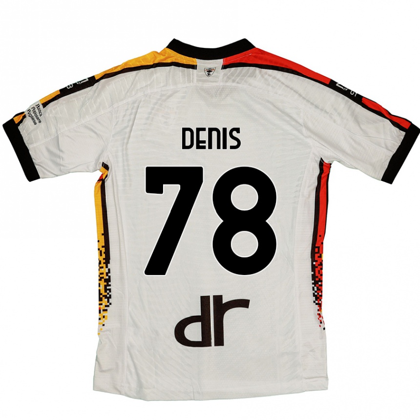 Kids Football Max Denis #78 White Black Away Jersey 2024/25 T-Shirt Nz