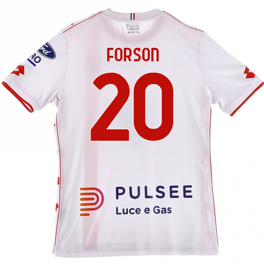 Kids Football Omari Forson #20 White Red Away Jersey 2024/25 T-Shirt Nz