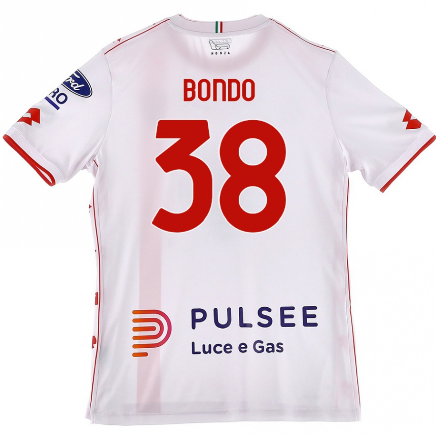 Kids Football Warren Bondo #38 White Red Away Jersey 2024/25 T-Shirt Nz