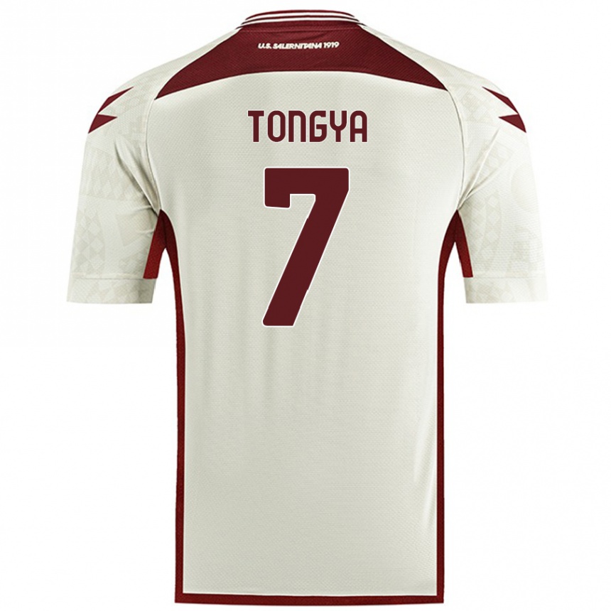 Kids Football Franco Tongya #7 Cream Color Away Jersey 2024/25 T-Shirt Nz