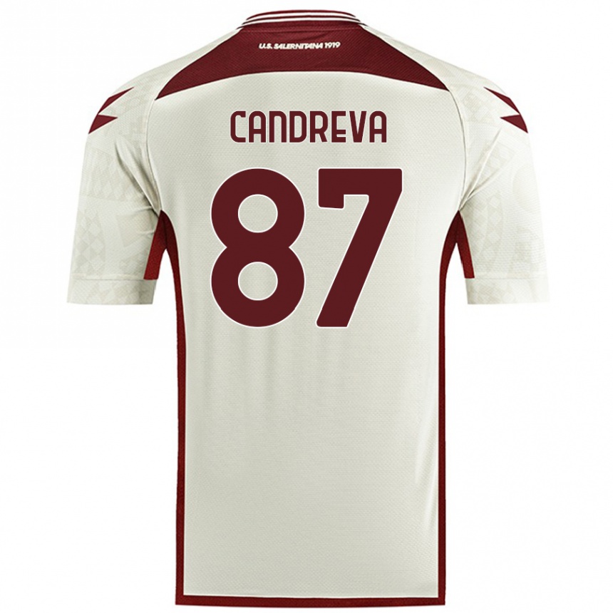 Kids Football Antonio Candreva #87 Cream Color Away Jersey 2024/25 T-Shirt Nz