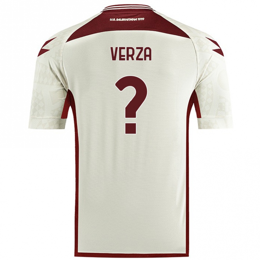 Kids Football Donatello Verza #0 Cream Color Away Jersey 2024/25 T-Shirt Nz