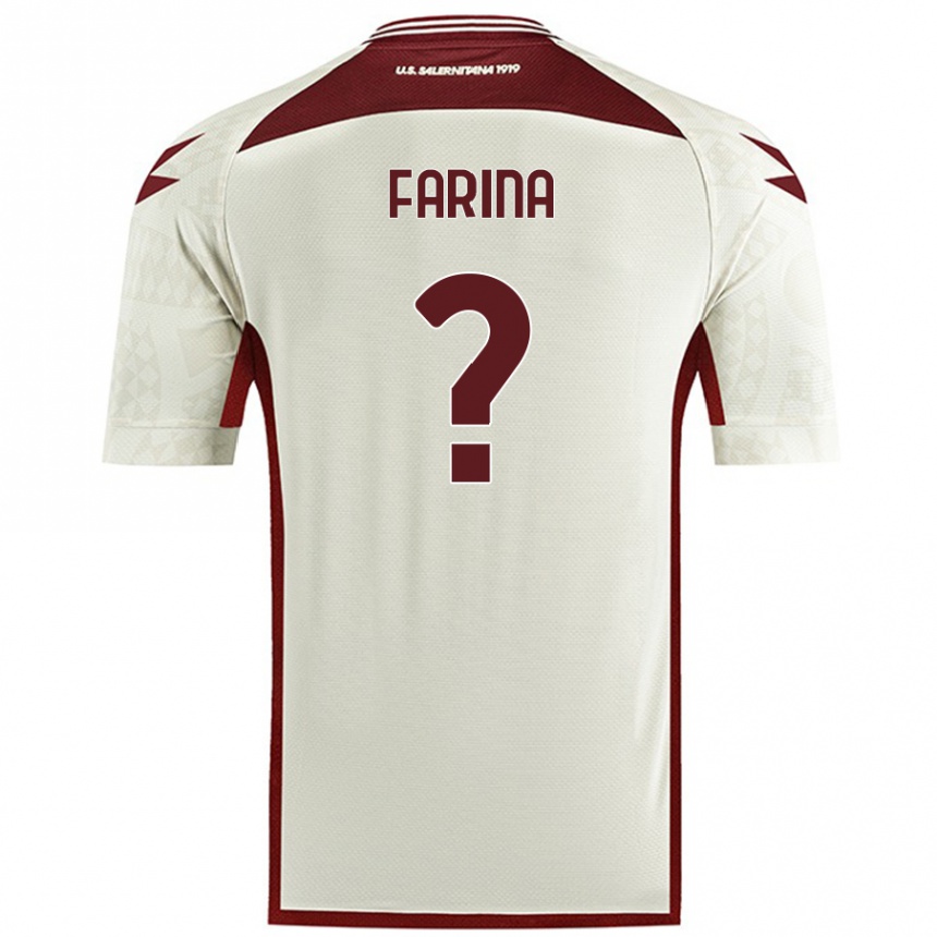 Kids Football Alfredo Farina #0 Cream Color Away Jersey 2024/25 T-Shirt Nz