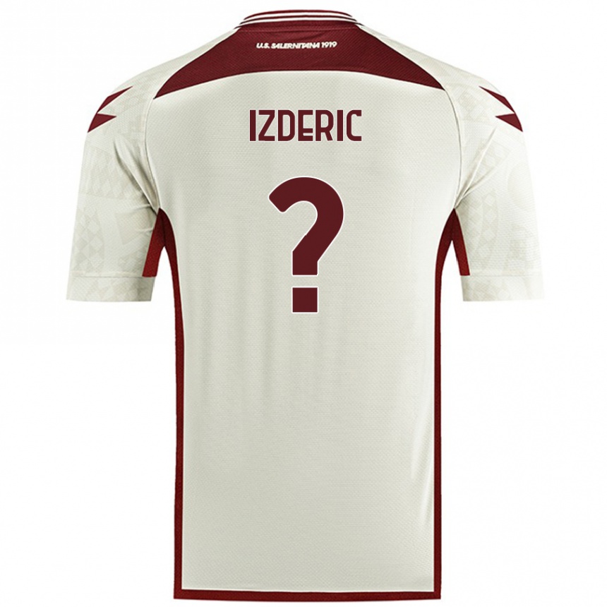 Kids Football Luka Izderic #0 Cream Color Away Jersey 2024/25 T-Shirt Nz