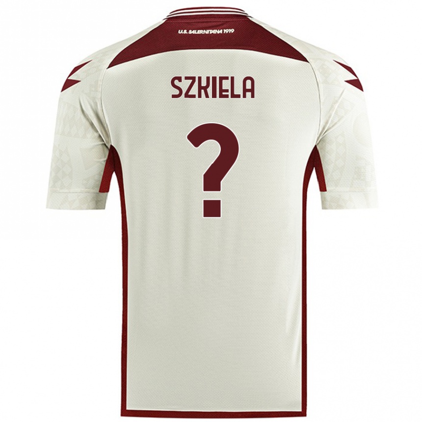 Kids Football Mikolaj Szkiela #0 Cream Color Away Jersey 2024/25 T-Shirt Nz