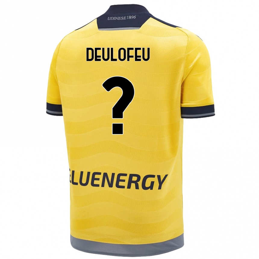 Kids Football Gerard Deulofeu #0 Golden Away Jersey 2024/25 T-Shirt Nz