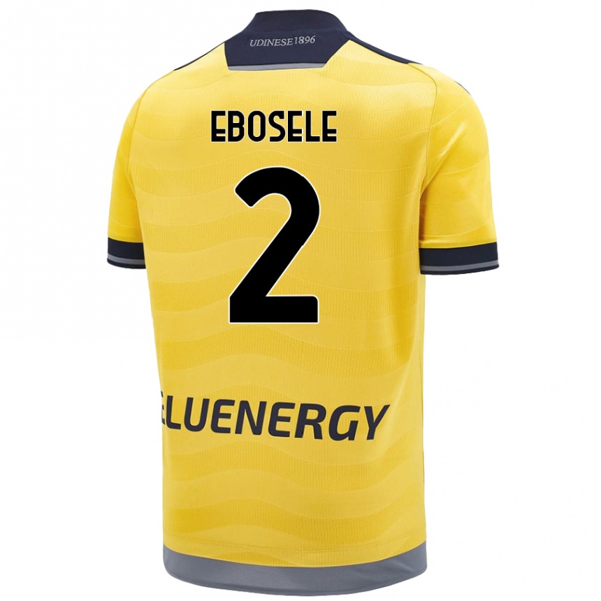 Kids Football Festy Ebosele #2 Golden Away Jersey 2024/25 T-Shirt Nz