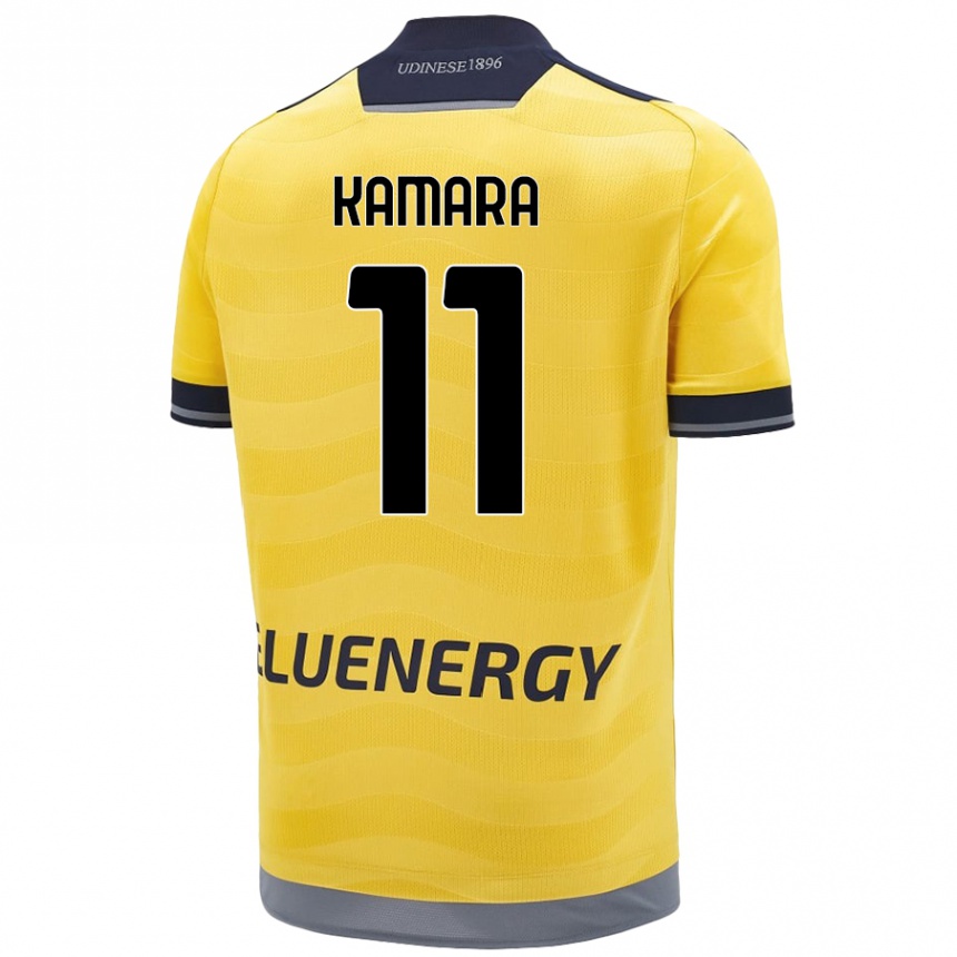 Kids Football Hassane Kamara #11 Golden Away Jersey 2024/25 T-Shirt Nz