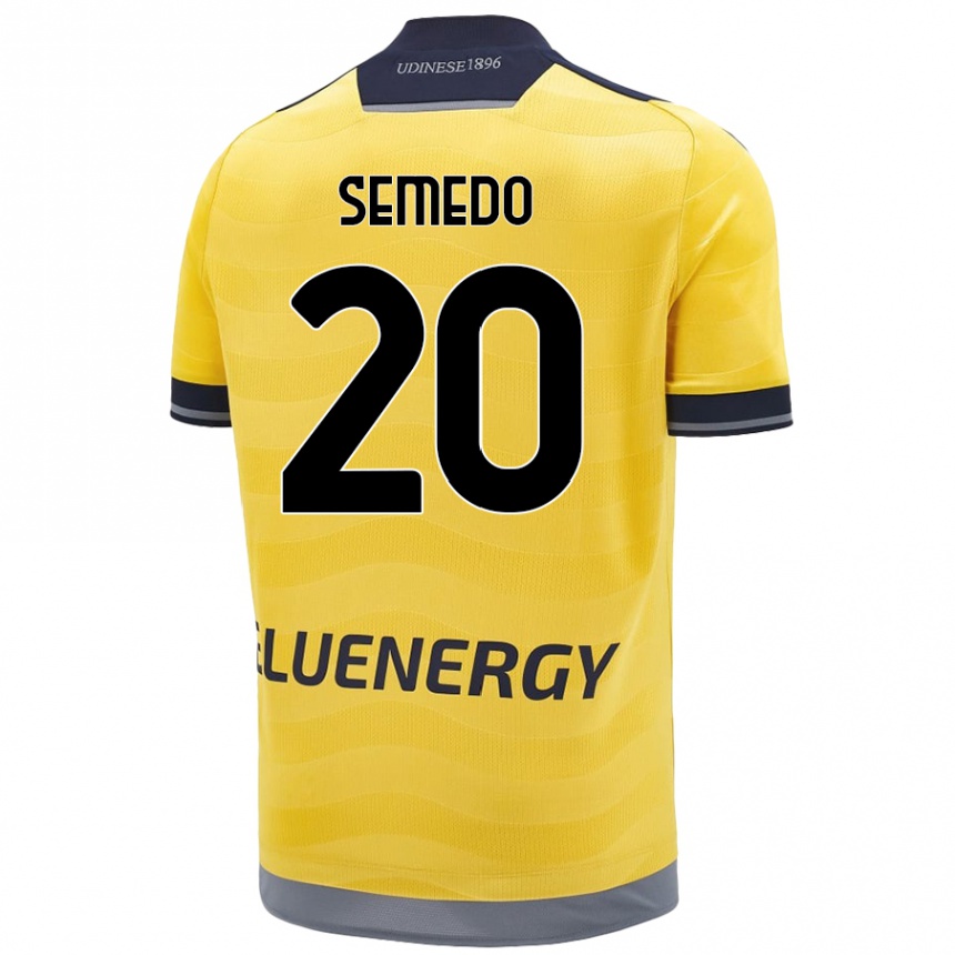 Kids Football Vivaldo Semedo #20 Golden Away Jersey 2024/25 T-Shirt Nz