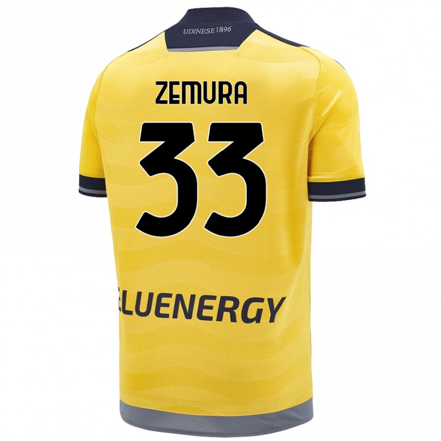 Kids Football Jordan Zemura #33 Golden Away Jersey 2024/25 T-Shirt Nz