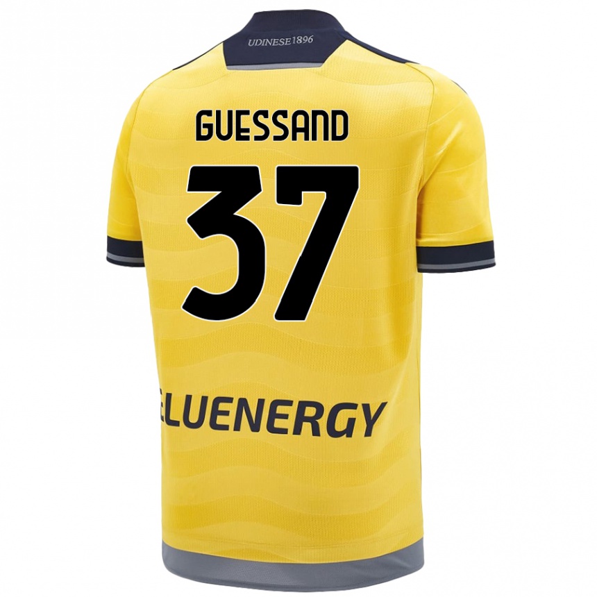 Kids Football Axel Guessand #37 Golden Away Jersey 2024/25 T-Shirt Nz