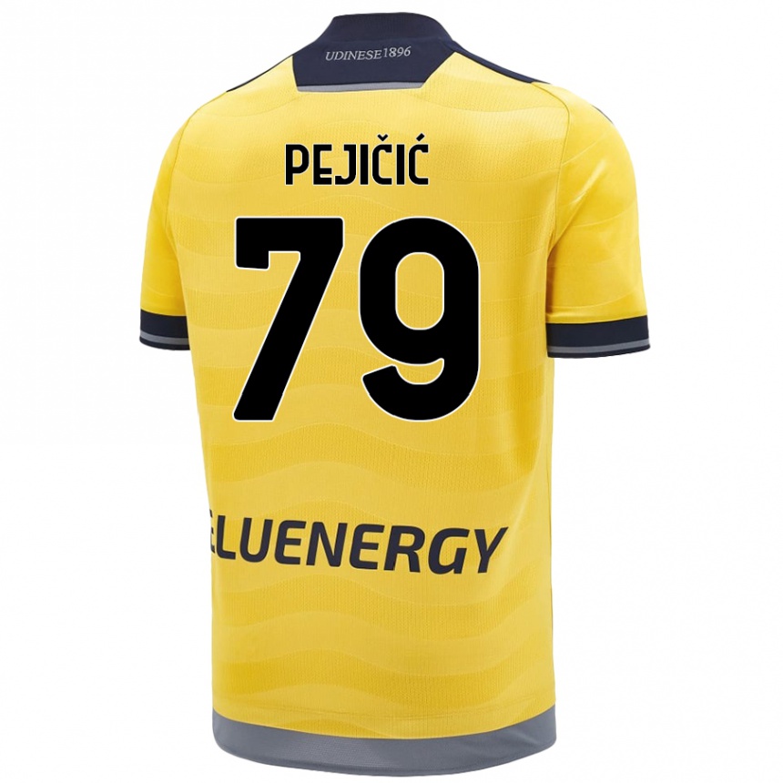 Kids Football David Pejičić #79 Golden Away Jersey 2024/25 T-Shirt Nz