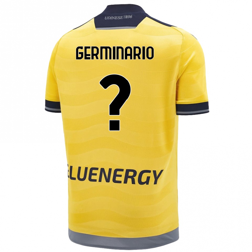 Kids Football Mattia Germinario #0 Golden Away Jersey 2024/25 T-Shirt Nz