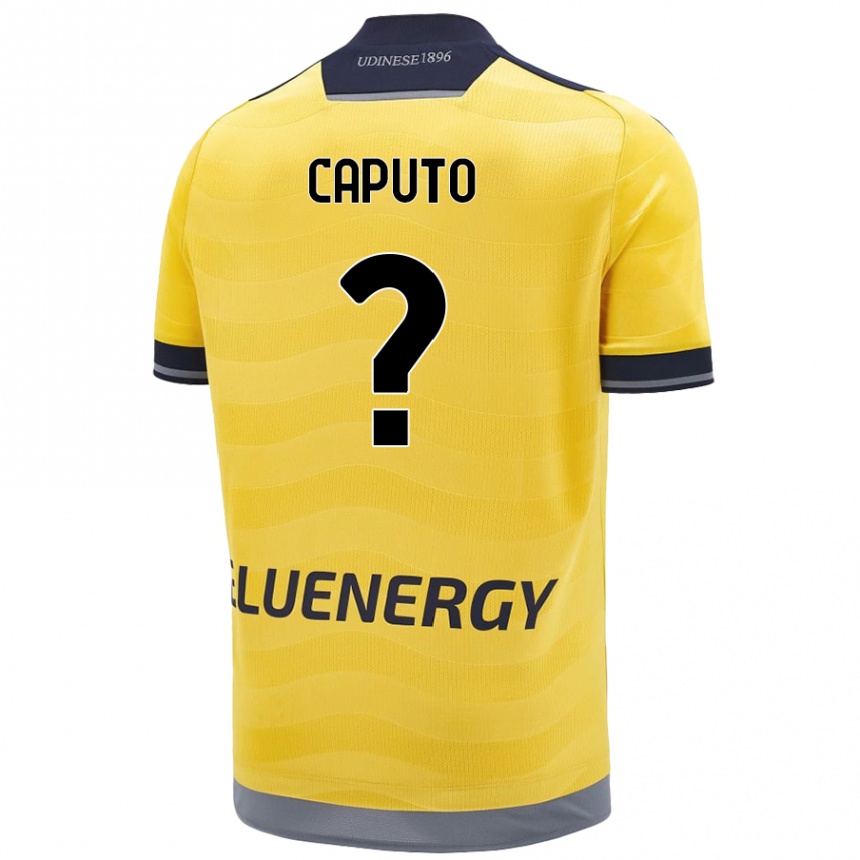 Kids Football Luigi Caputo #0 Golden Away Jersey 2024/25 T-Shirt Nz