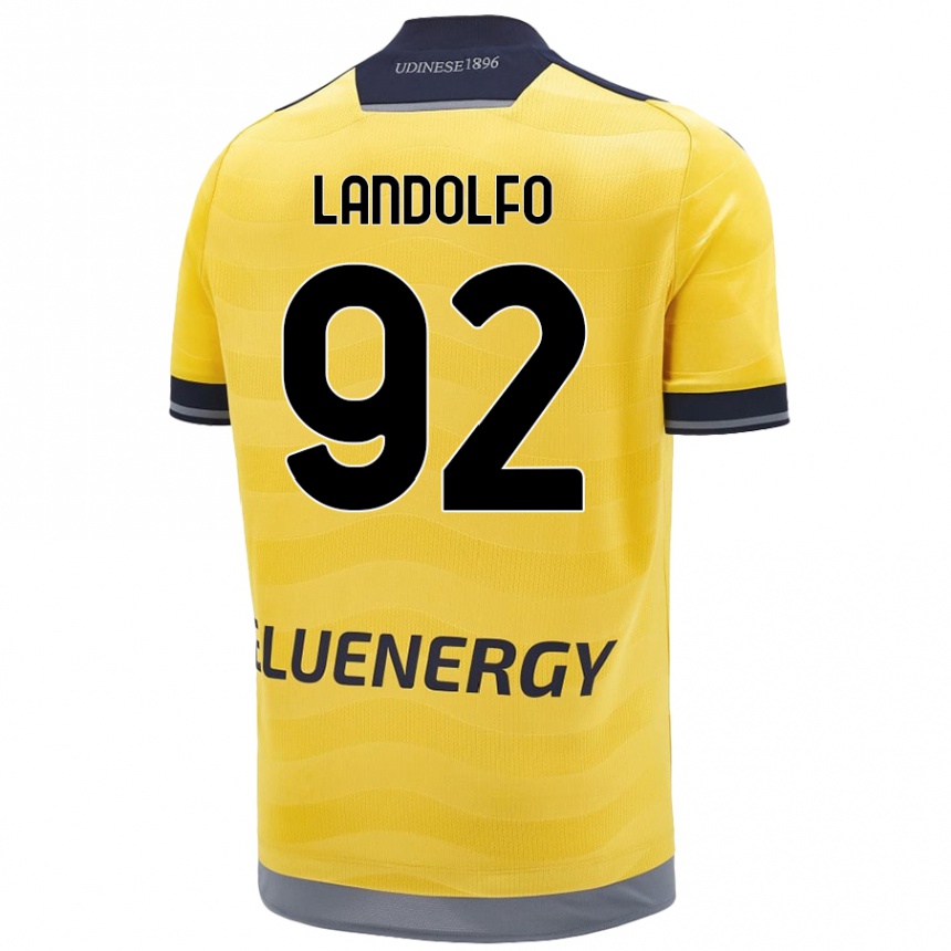 Kids Football Tommaso Landolfo #92 Golden Away Jersey 2024/25 T-Shirt Nz