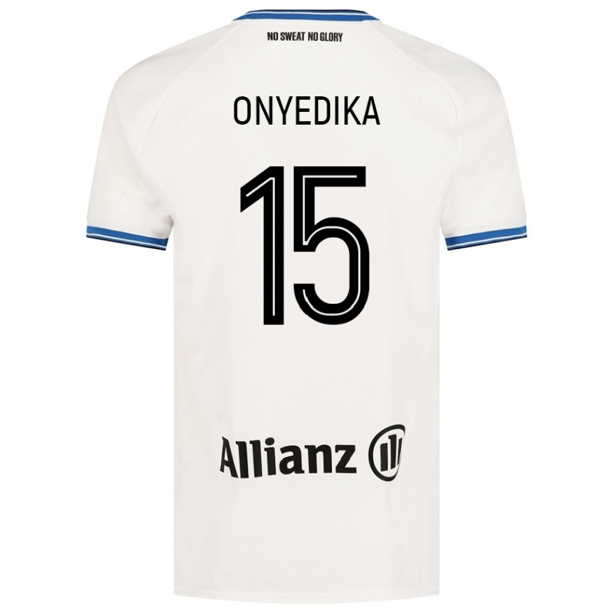 Kids Football Raphael Onyedika #15 White Away Jersey 2024/25 T-Shirt Nz