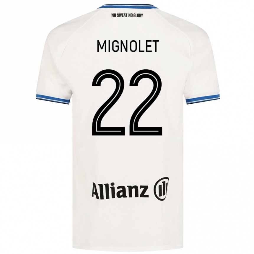 Kids Football Simon Mignolet #22 White Away Jersey 2024/25 T-Shirt Nz