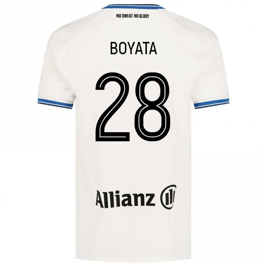 Kids Football Dedryck Boyata #28 White Away Jersey 2024/25 T-Shirt Nz