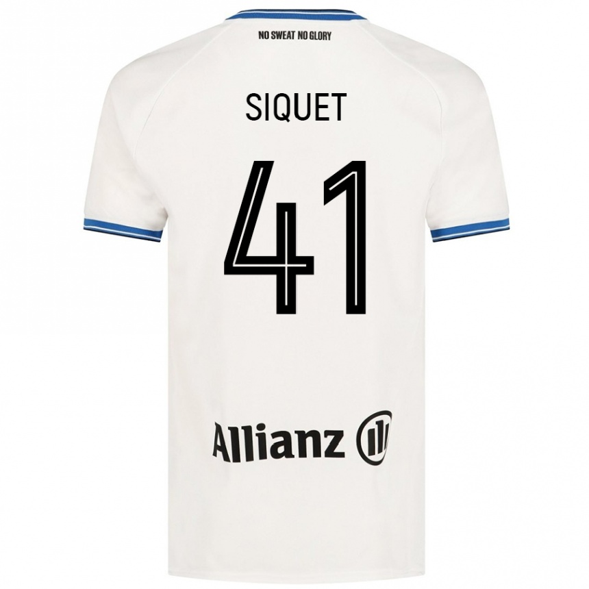 Kids Football Hugo Siquet #41 White Away Jersey 2024/25 T-Shirt Nz