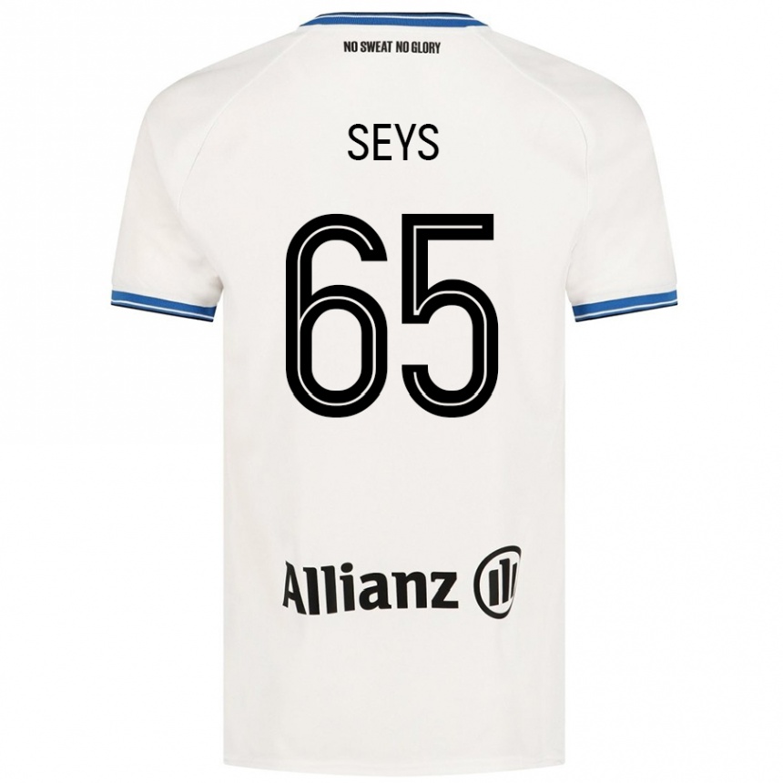 Kids Football Joaquin Seys #65 White Away Jersey 2024/25 T-Shirt Nz