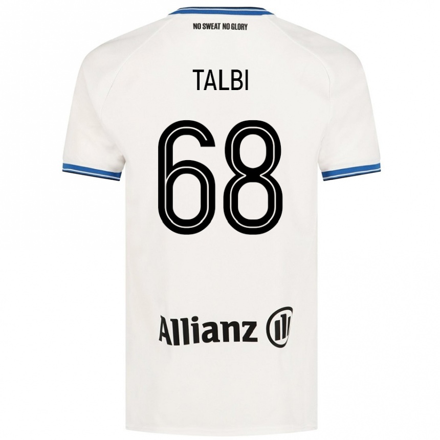 Kids Football Chemsdine Talbi #68 White Away Jersey 2024/25 T-Shirt Nz