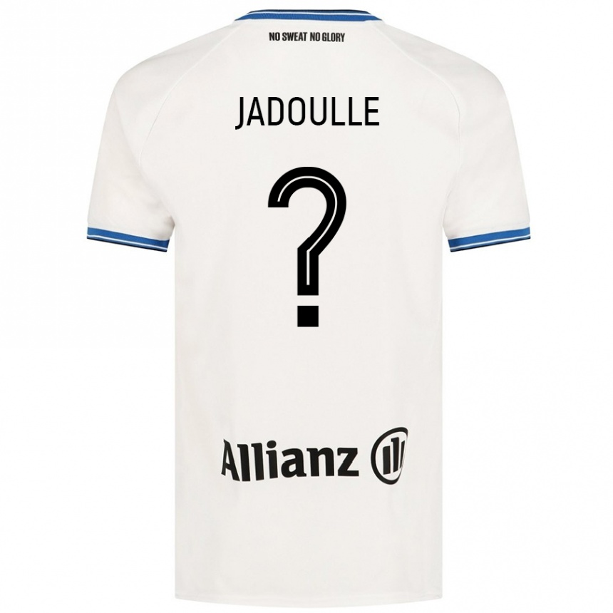 Kids Football Romane Jadoulle #0 White Away Jersey 2024/25 T-Shirt Nz