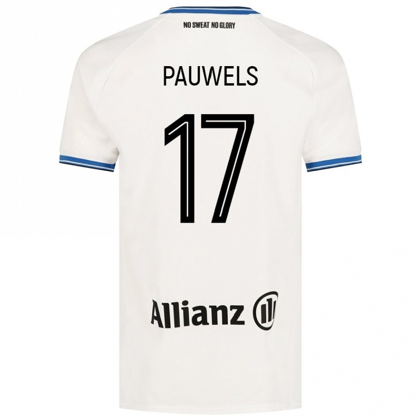 Kids Football Fleur Pauwels #17 White Away Jersey 2024/25 T-Shirt Nz