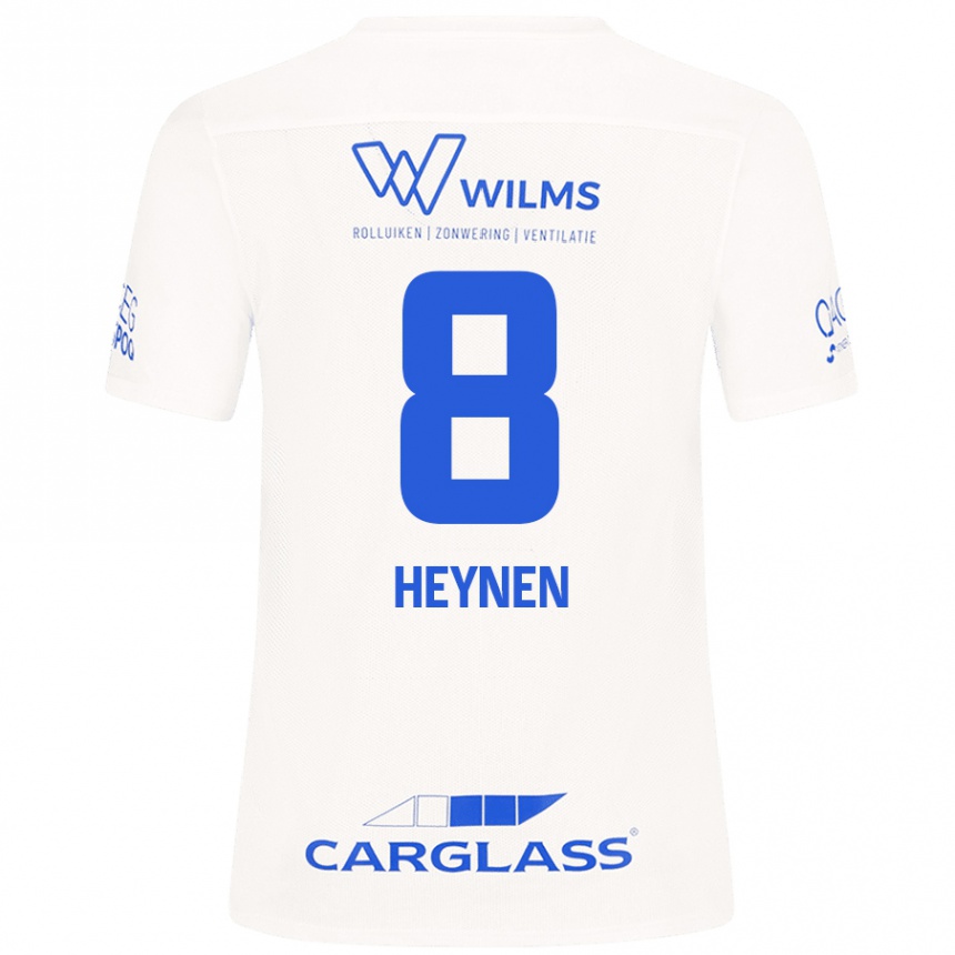 Kids Football Bryan Heynen #8 White Away Jersey 2024/25 T-Shirt Nz