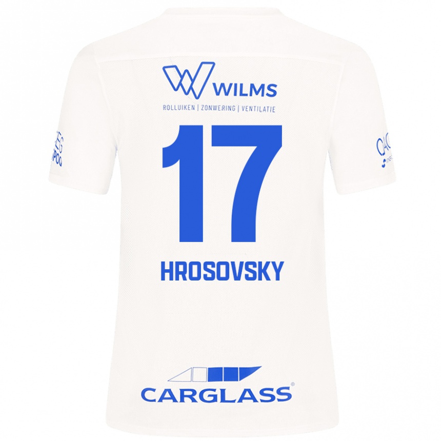 Kids Football Patrik Hrosovsky #17 White Away Jersey 2024/25 T-Shirt Nz