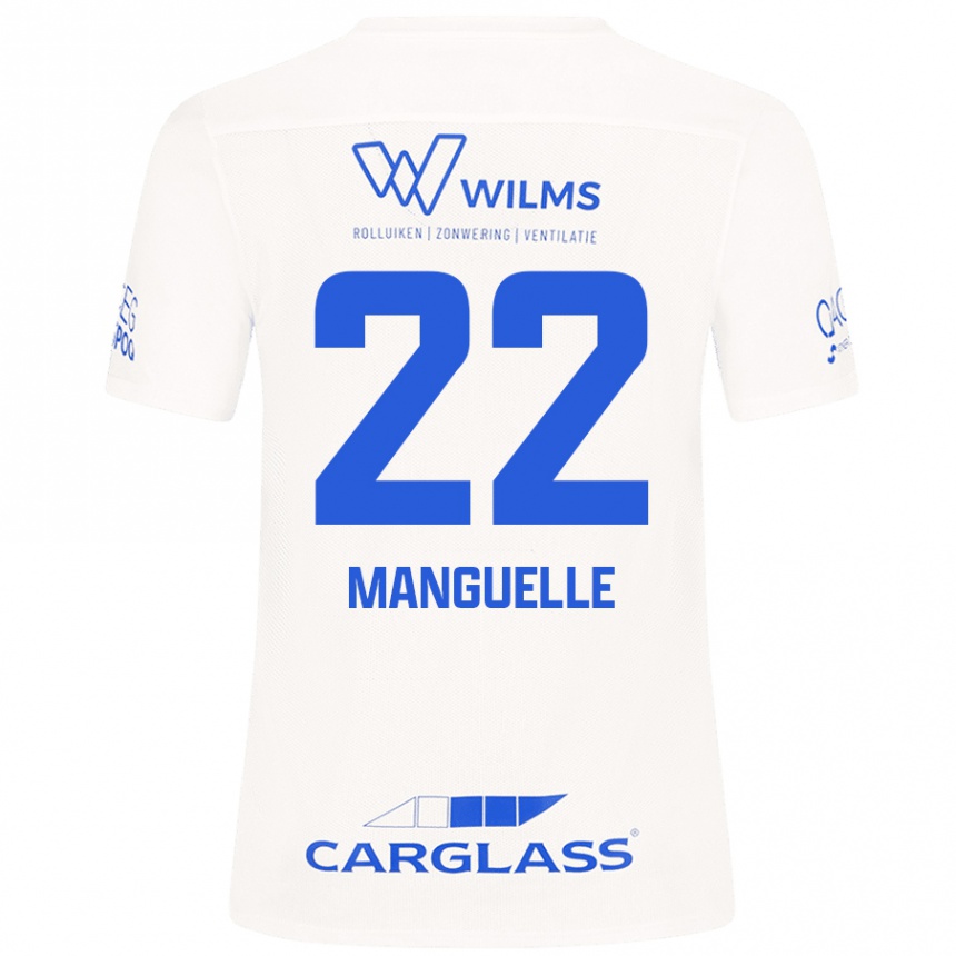 Kids Football Brad Manguelle #22 White Away Jersey 2024/25 T-Shirt Nz