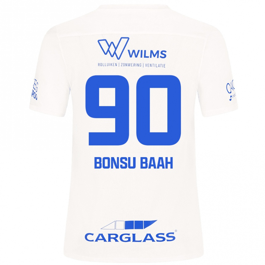 Kids Football Christopher Bonsu Baah #90 White Away Jersey 2024/25 T-Shirt Nz