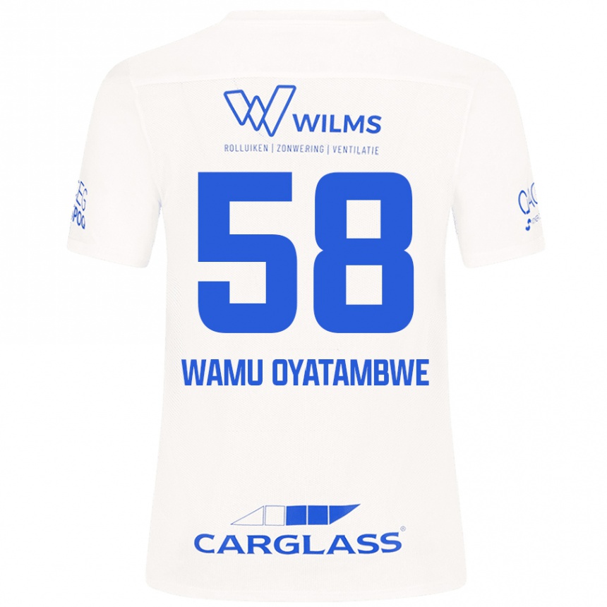 Kids Football Matthias Wamu Oyatambwe #58 White Away Jersey 2024/25 T-Shirt Nz