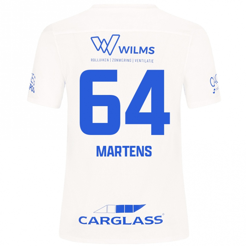 Kids Football Nolan Martens #64 White Away Jersey 2024/25 T-Shirt Nz