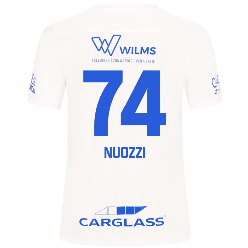 Kids Football Cédric Nuozzi #74 White Away Jersey 2024/25 T-Shirt Nz