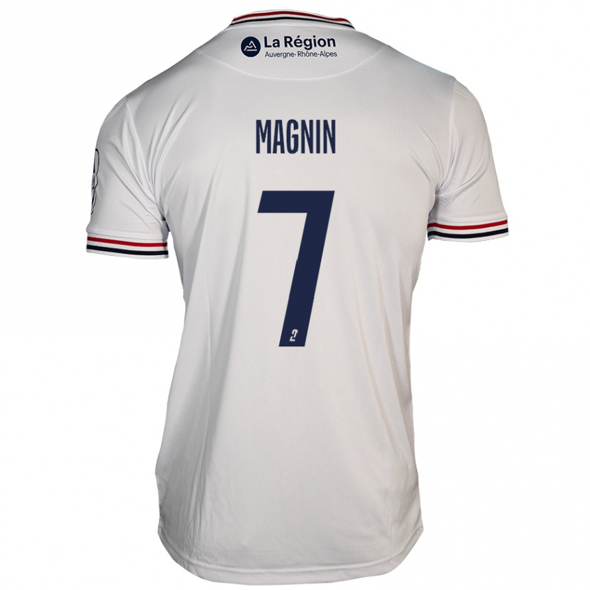 Kids Football Yohann Magnin #7 White Away Jersey 2024/25 T-Shirt Nz