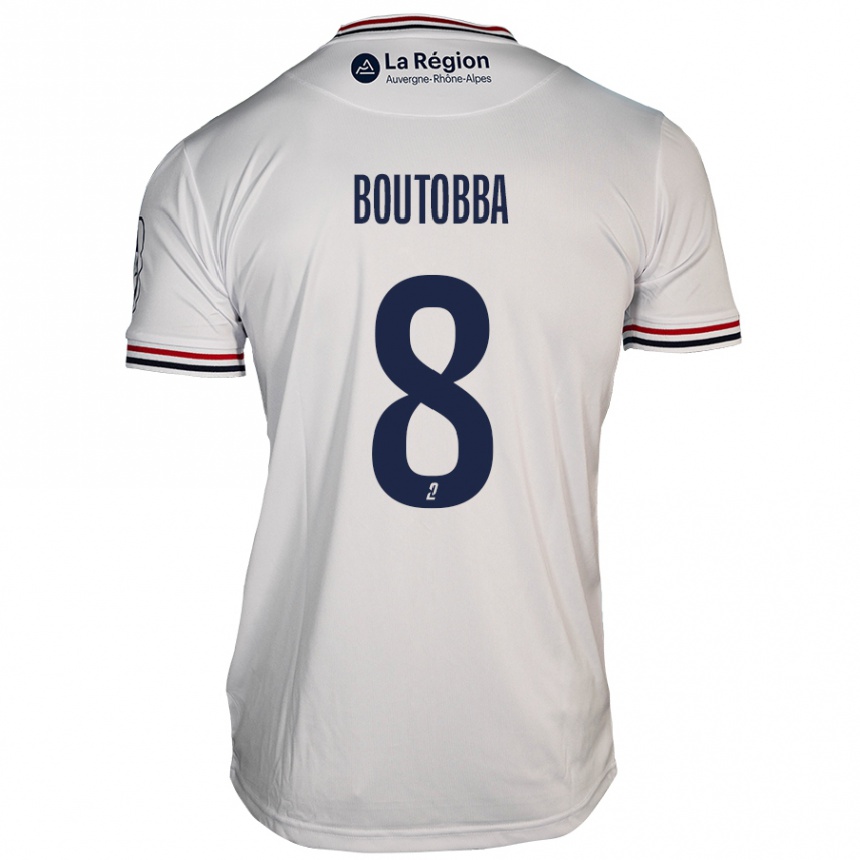 Kids Football Bilal Boutobba #8 White Away Jersey 2024/25 T-Shirt Nz