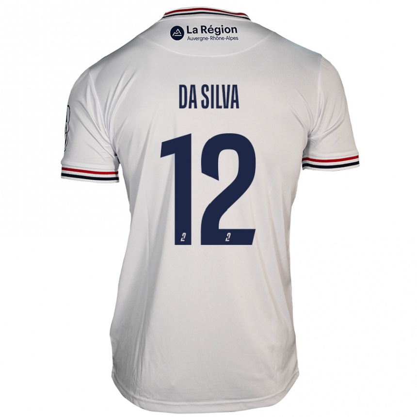 Kids Football Damien Da Silva #12 White Away Jersey 2024/25 T-Shirt Nz