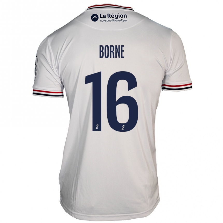 Kids Football Théo Borne #16 White Away Jersey 2024/25 T-Shirt Nz