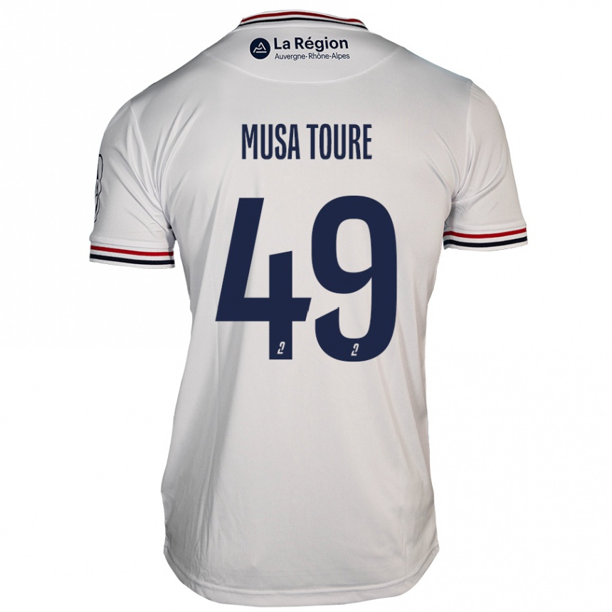 Kids Football Musa Toure #49 White Away Jersey 2024/25 T-Shirt Nz