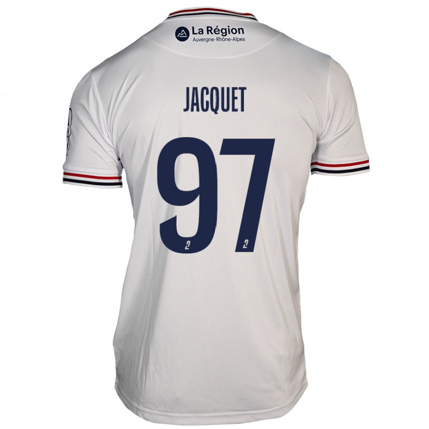 Kids Football Jérémy Jacquet #97 White Away Jersey 2024/25 T-Shirt Nz