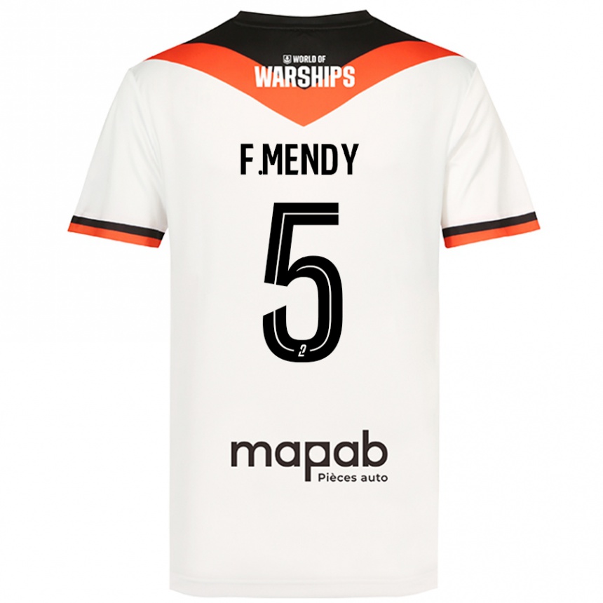 Kids Football Formose Mendy #5 White Away Jersey 2024/25 T-Shirt Nz