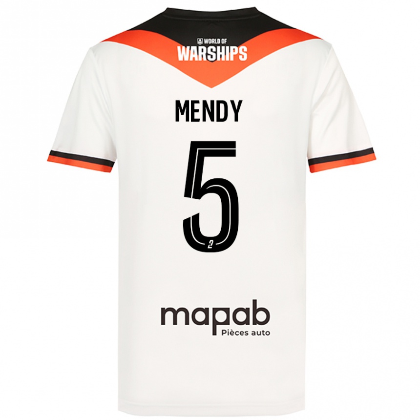 Kids Football Benjamin Mendy #5 White Away Jersey 2024/25 T-Shirt Nz