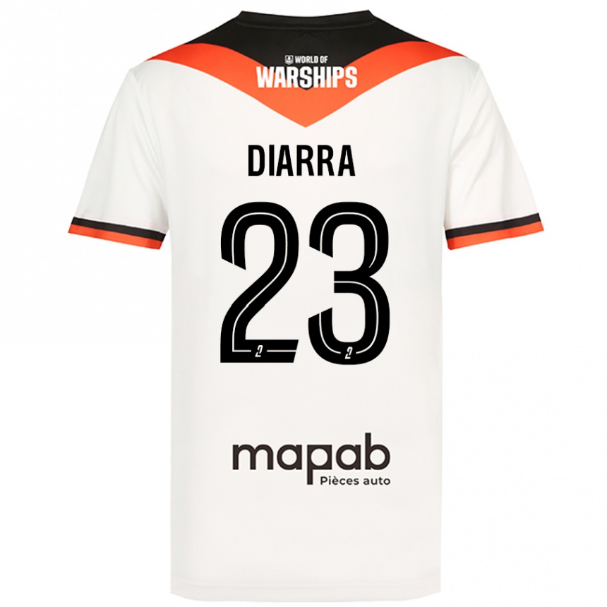 Kids Football Stéphane Diarra #23 White Away Jersey 2024/25 T-Shirt Nz