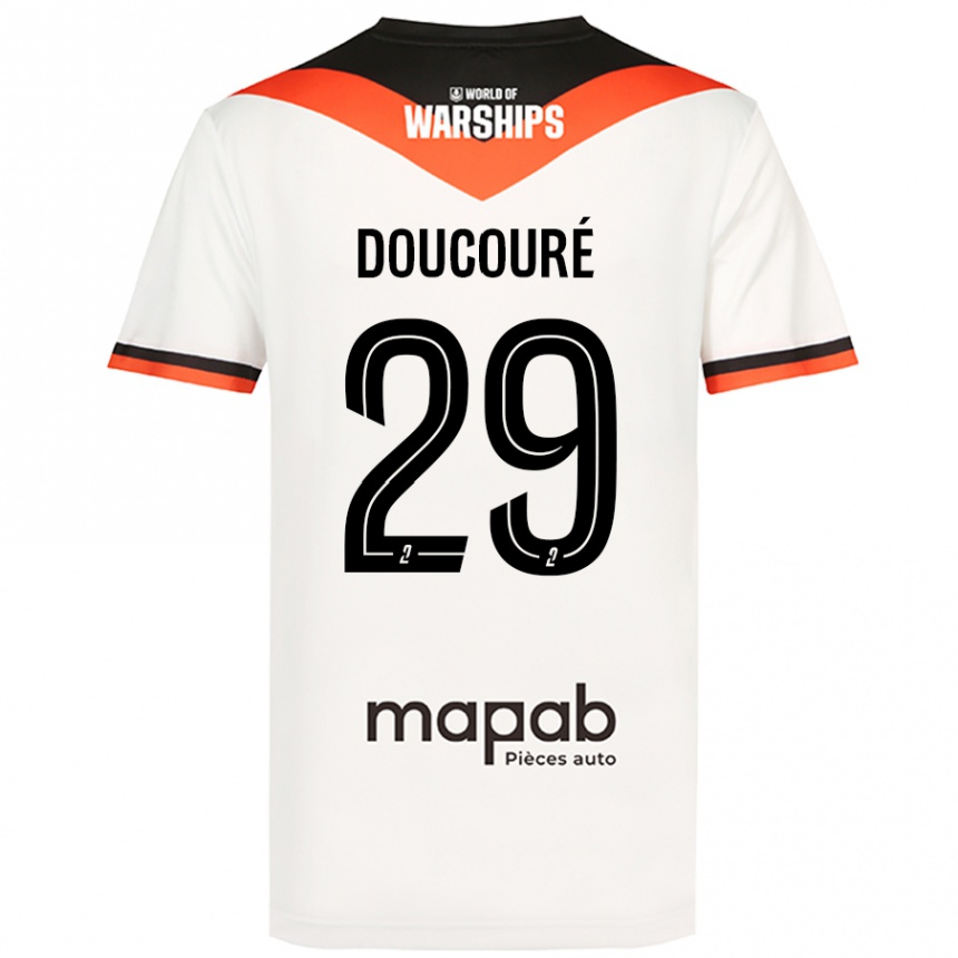 Kids Football Siriné Doucouré #29 White Away Jersey 2024/25 T-Shirt Nz